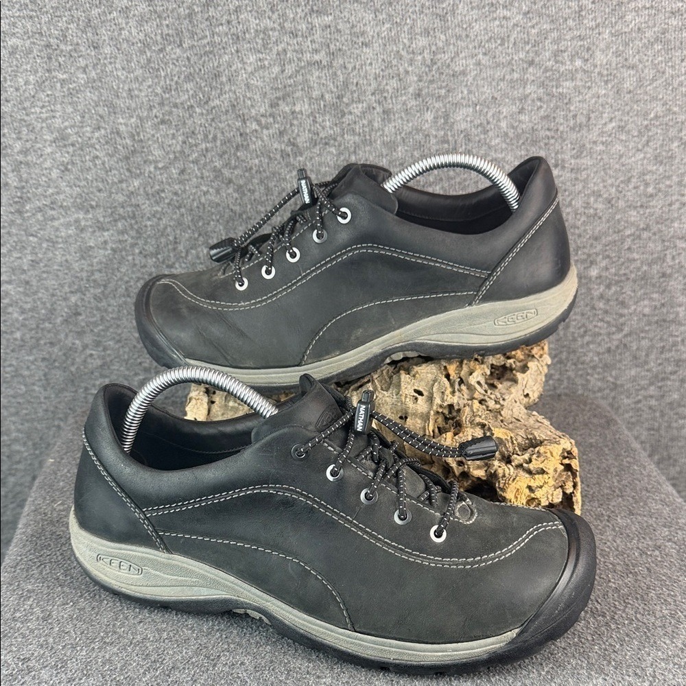 KEEN Women's Presidio 2‎ Leather Low Height Oxfords Black/Charcoal Gray Size 10